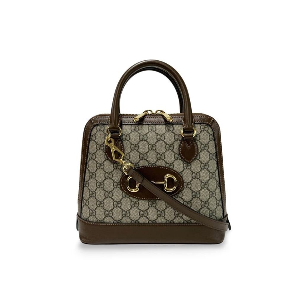 Gucci Horsebit 1955 Gg Coated Canvas With Leather Brown Other Shoulder Bag Bag